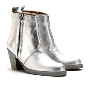 Acne Studios Pistol Boot Short silver leather 37